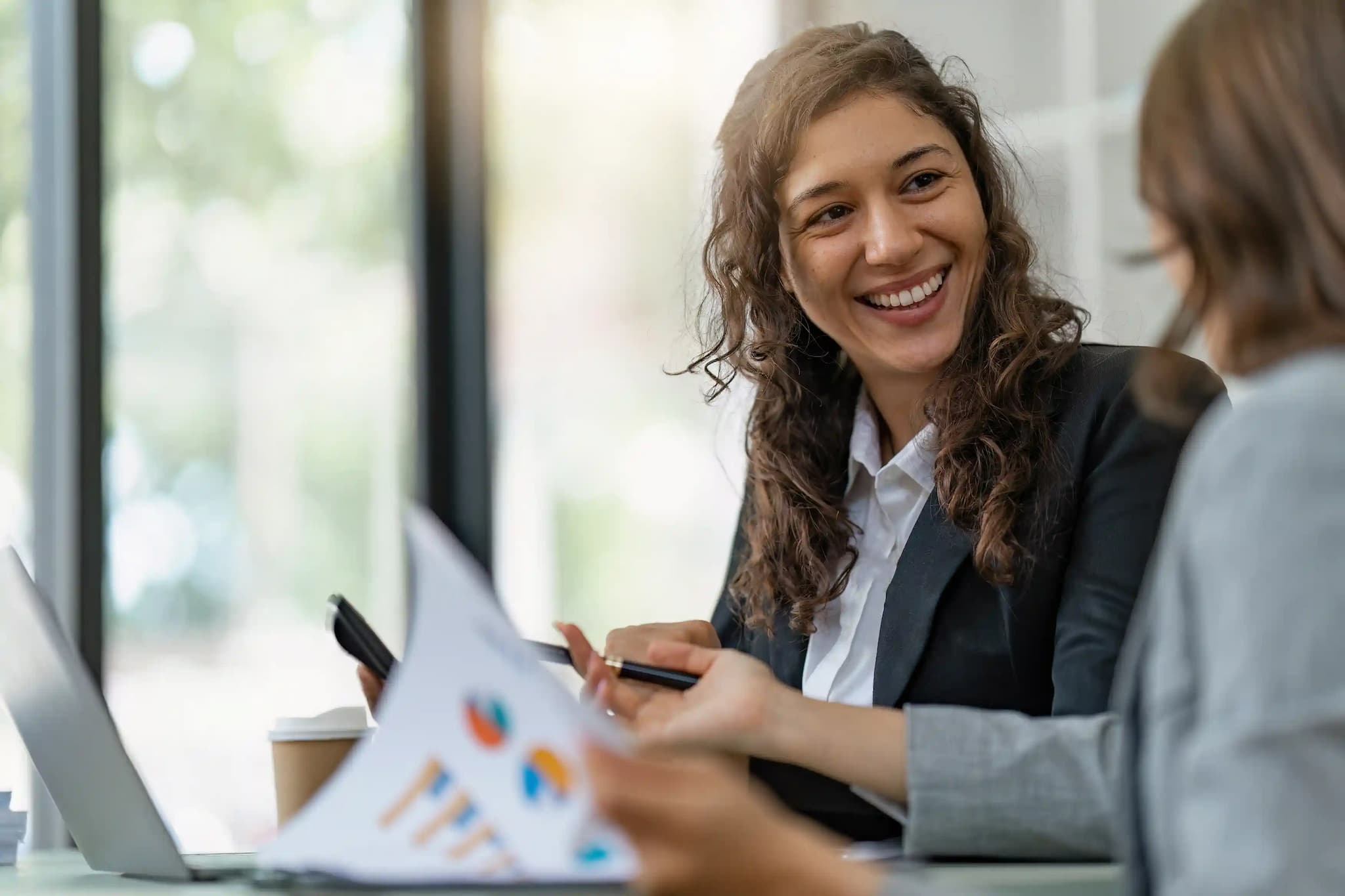 woman smiling